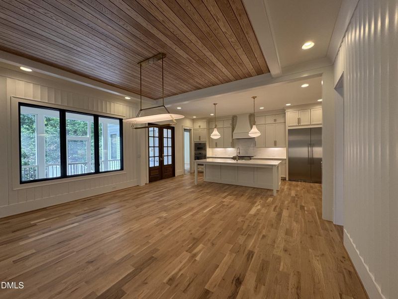 View into kitchen