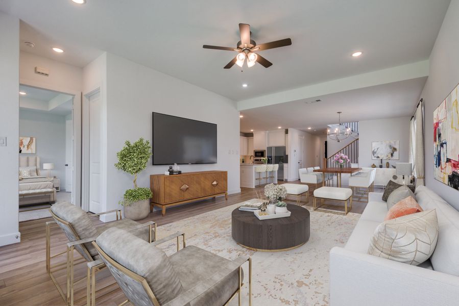 Furnished interior view inside a new home in Painted Tree - South, McKinney (Image 8).