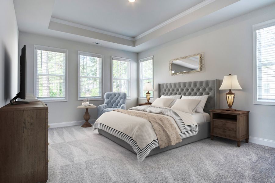 Representative furnished interior of a home built from the Winston by McKee Homes in Coventry Woods, Fayetteville (Image 16).