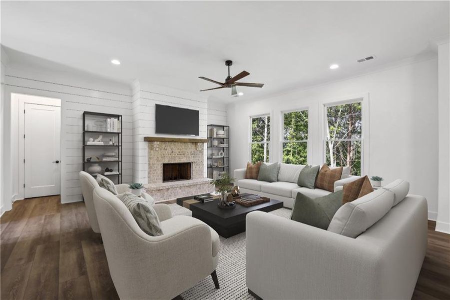 Furnished interior view inside a new home in , Dawsonville (Image 32).