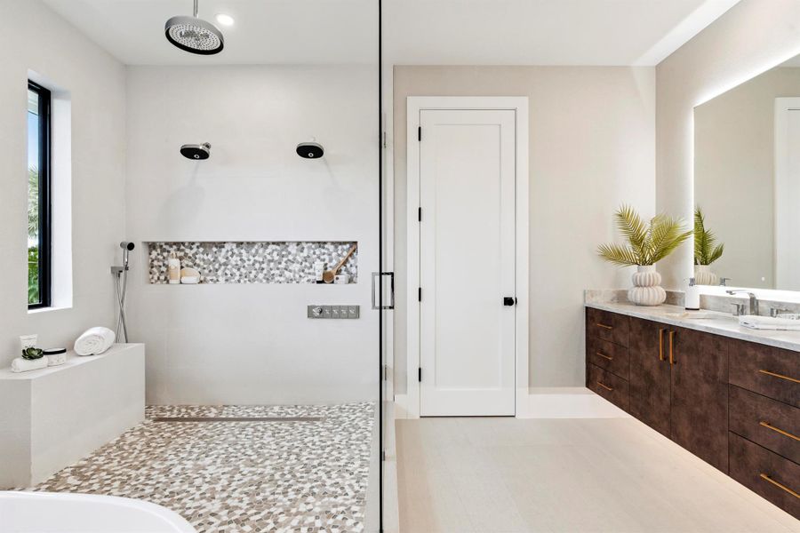 Furnished interior view inside a new home in , West Palm Beach (Image 45).