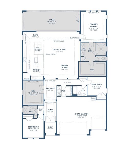 2D floor plan layout of this home in Hawkstone, Lithia, FL (Image 5).