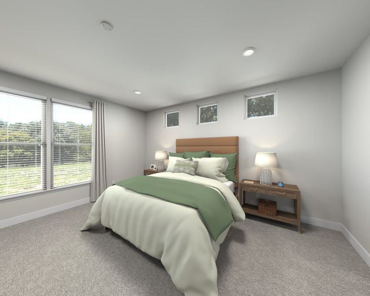 The primary bedroom offers a private retreat.
