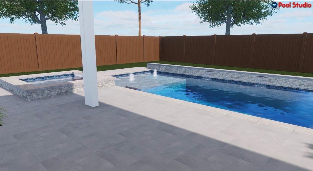 Pool rendering. Pool not included Pool rendering. Pool not included