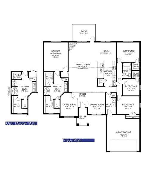 2557 Floorplan with Optional Bath