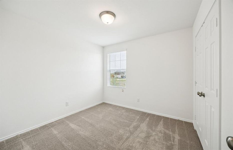 *floorplan representation, not actual home -  Spacious secondary bedroom