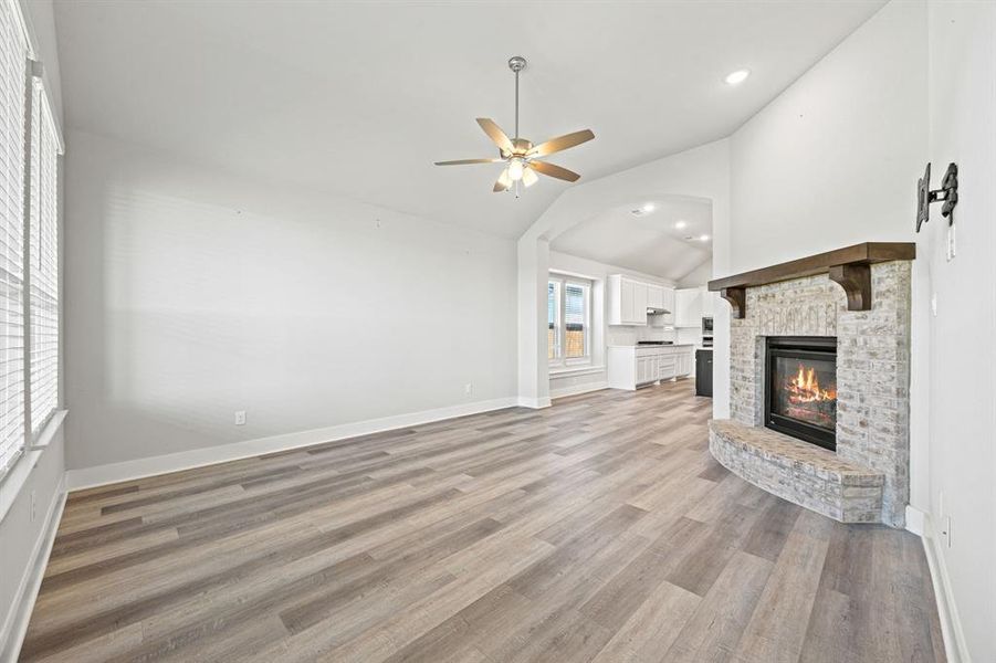 LIVING ROOM WITH STONE GASLOG FIREPLACE LIVING ROOM WITH STONE GASLOG FIREPLACE