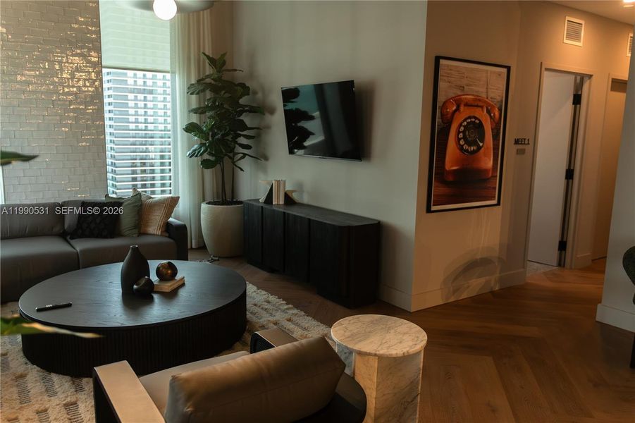 Furnished interior view inside a new home in , Miami (Image 31).