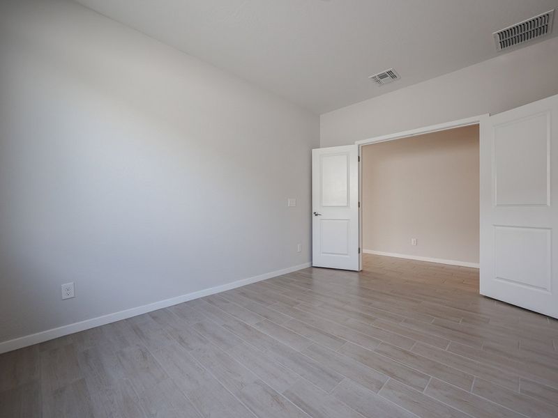 A room with white walls. A room with white walls.