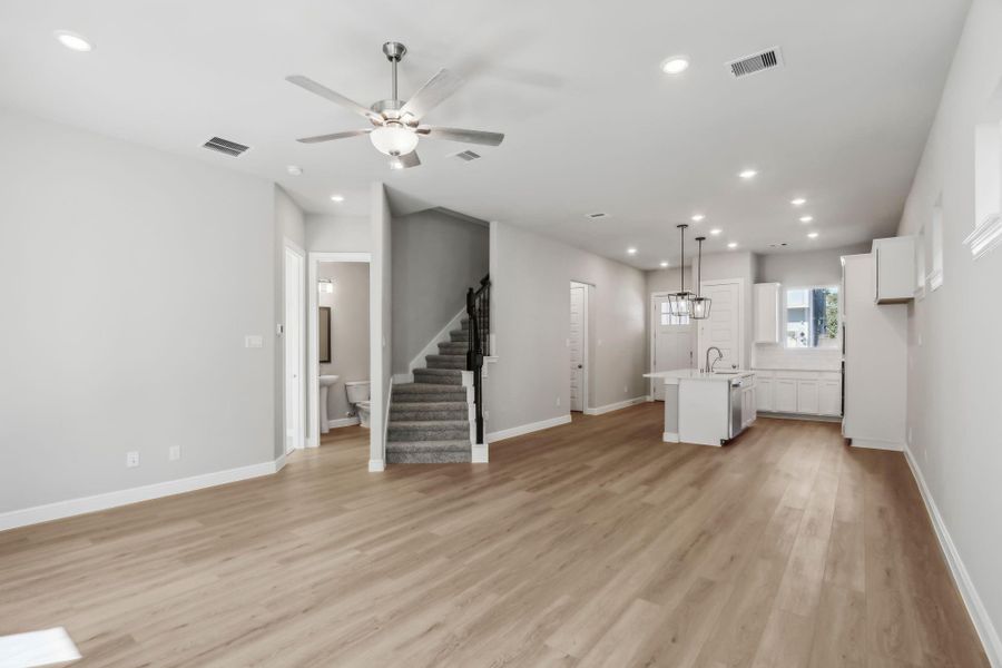 Photos are not of the actual home, but are photos of the builder home with same floorplan