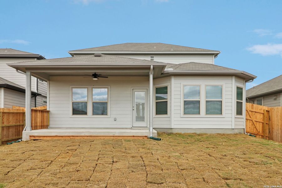 Exterior details and patio area of a home in Legendary Trails - Premier Series, Cibolo (Image 4).