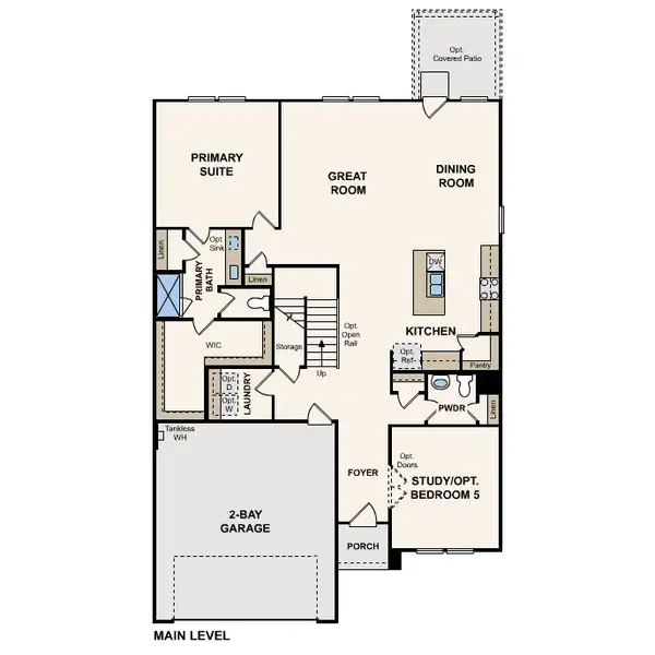 2D floor plan layout of this home in The Woodlands Hills, Willis, TX (Image 3).