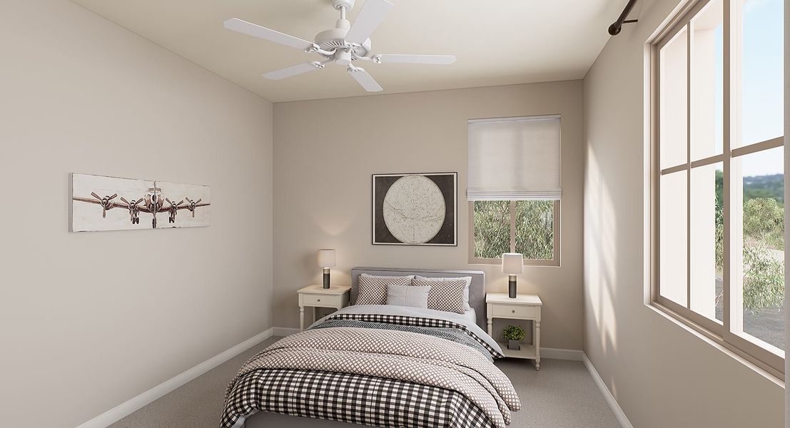 Representative furnished interior of a home built from the Ventana Plan 4507 by Tri Pointe Homes in Molino at Soleo, Queen Creek (Image 29).