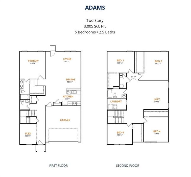 2D floor plan layout of this home in Villages of Mayfield, Cleburne, TX (Image 3).