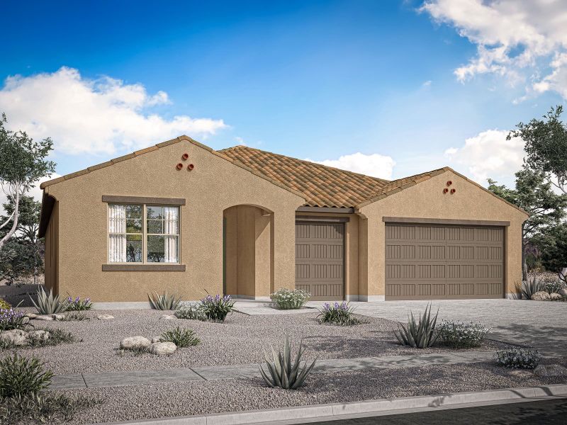 Representative exterior photo of a completed home built from the Auburn by Mattamy Homes in Rosewood Heights, San Tan Valley, AZ (Image 3).
