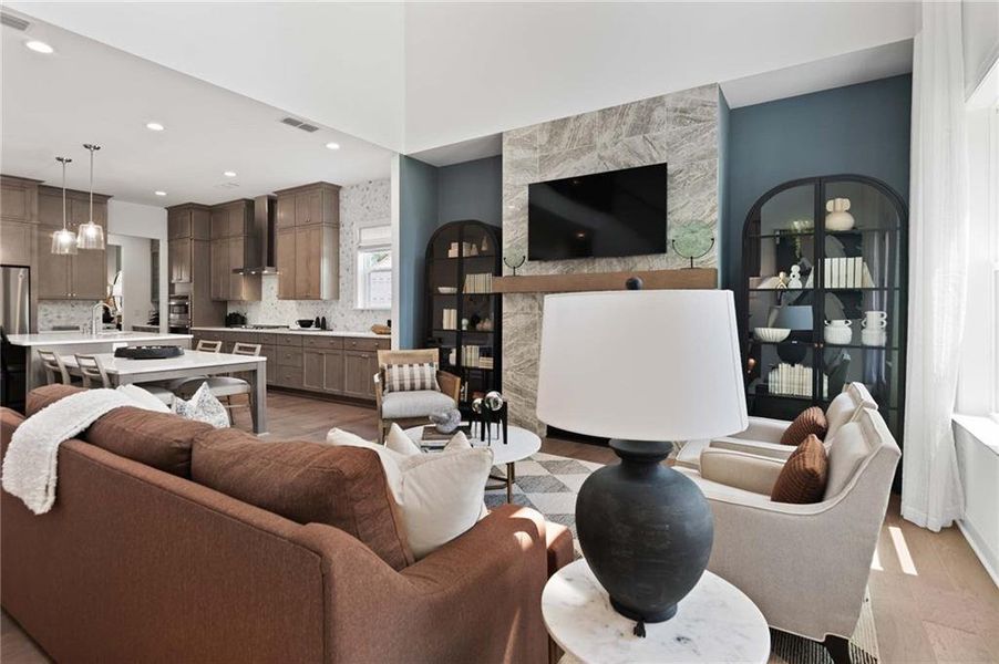 Furnished interior view inside a new home in East Harbor II at Chestatee, Dawsonville (Image 18).