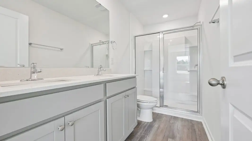 Furnished interior view inside a new home in The Townes at Belle Grove, Wendell (Image 3).