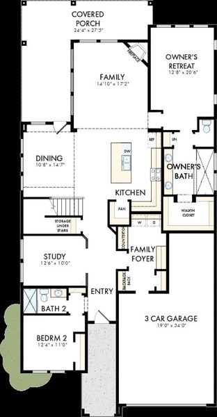 2D floor plan layout of this home in Two Step Farm - Enclave Collection, Montgomery, TX (Image 2). 2D floor plan layout of this home in Two Step Farm - Enclave Collection, Montgomery, TX (Image 2).