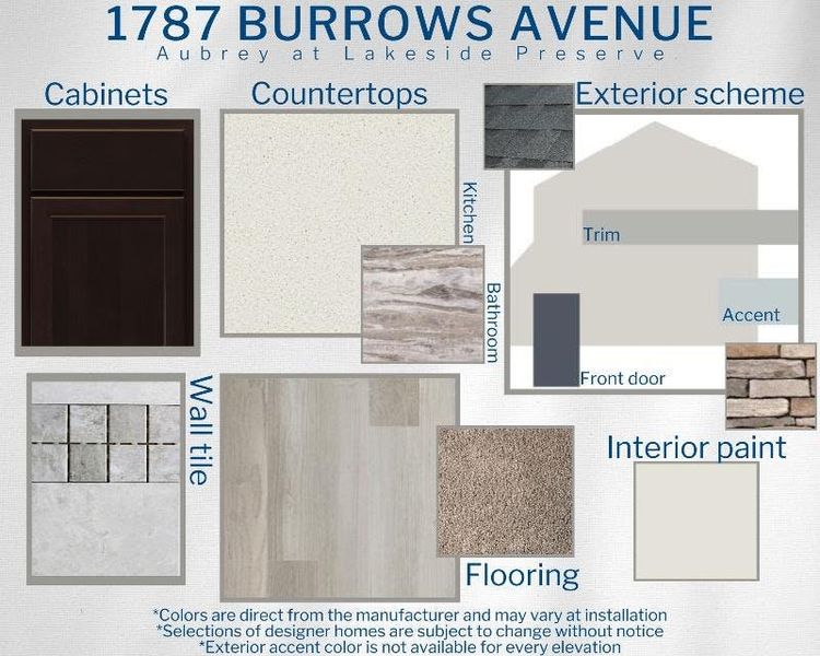 Aubrey - Colors for this home