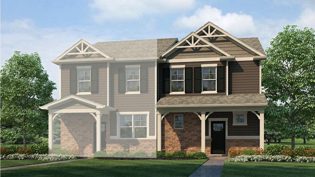 Representative exterior photo of a completed home built from the Muirfield by D.R. Horton in Horizon Uptown, Aurora, CO (Image 19).