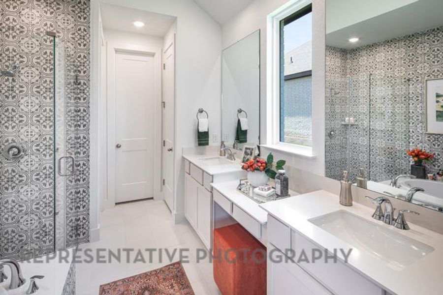 Furnished interior view inside a new home in Gateway Village - The Reserve: 50ft. lots, Denison (Image 24). Furnished interior view inside a new home in Gateway Village - The Reserve: 50ft. lots, Denison (Image 24).