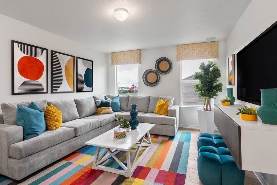 Representative furnished interior of a home built from the 2154 by KB Home in Legend Heights - Sterling Collection, New Braunfels (Image 10).
