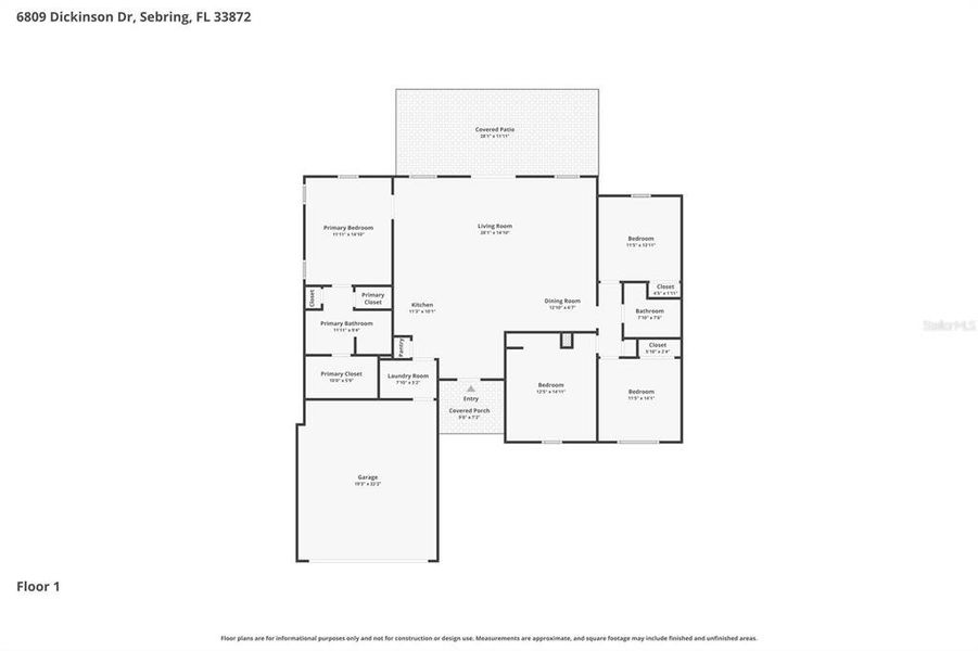 2D floor plan layout of this home in , Sebring, FL (Image 5).