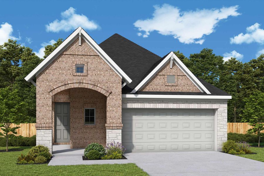 Representative exterior photo of a completed home built from the The Grapevine by David Weekley Homes in The Grand Prairie - Meadow Collection, Hockley, TX (Image 2).