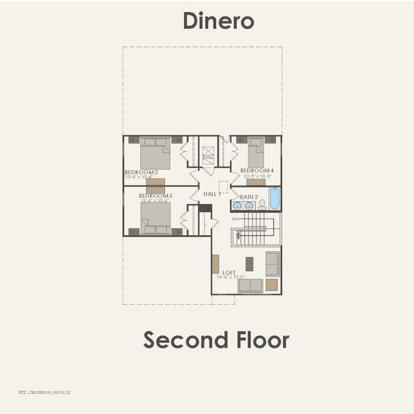 2D floor plan layout for the Dinero by Centex in Arboretum Estates, Terrell, TX (Image 3). 2D floor plan layout for the Dinero by Centex in Arboretum Estates, Terrell, TX (Image 3).