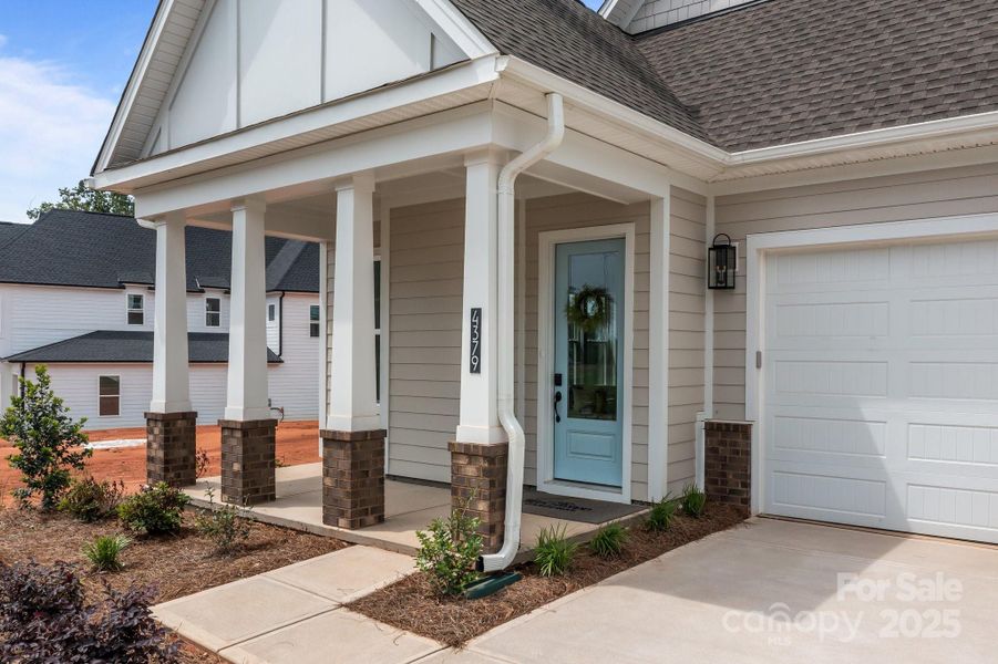 Front exterior of a new home in Lakeside Pointe, Sherrills Ford, NC, highlighting curb appeal (Image 27).