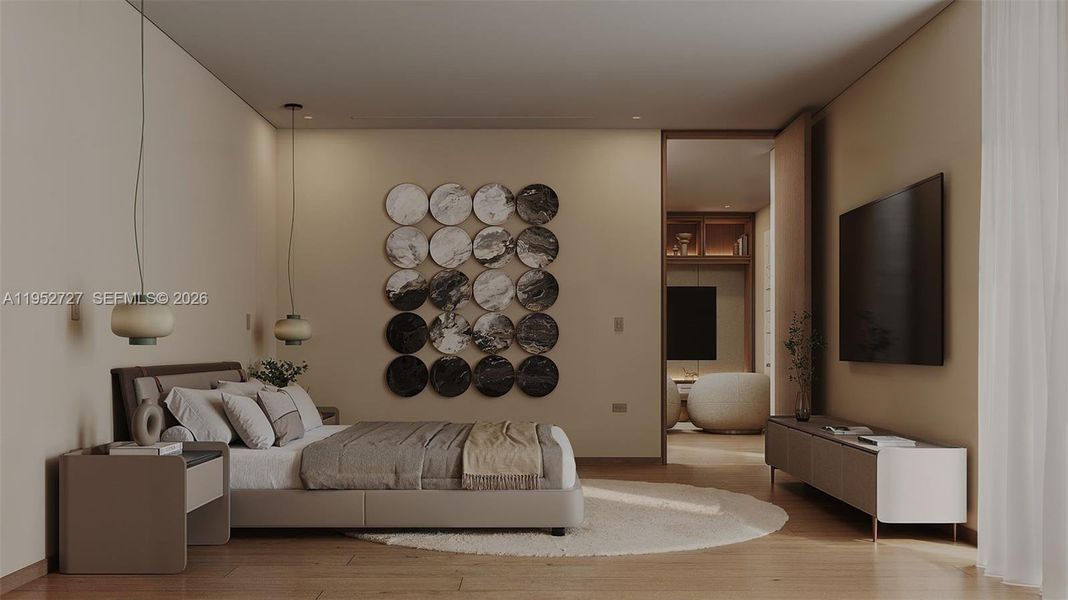 Furnished interior view inside a new home in , Miami Beach (Image 6).