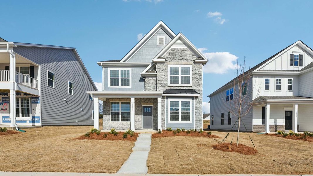 Representative exterior photo of a completed home built from the Adams by D.R. Horton in Oak Grove Hill, Huntersville, NC (Image 16).