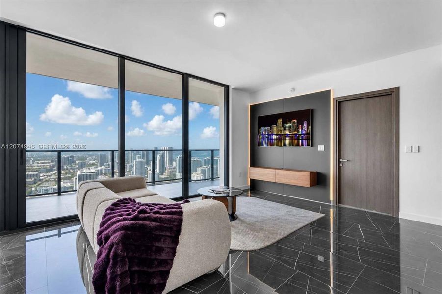 Furnished interior view inside a new home in , Miami (Image 6). Furnished interior view inside a new home in , Miami (Image 6).