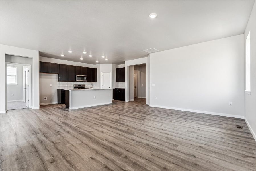 A large empty kitchen.