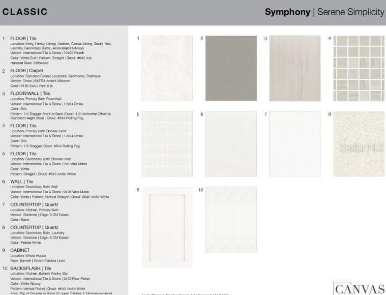 Sample of building materials used in homes in Esplanade at Wellen Park, Englewood (Image 26).