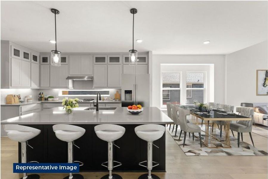 Furnished interior view inside a new home in Villages of Creekwood, Frisco (Image 14).