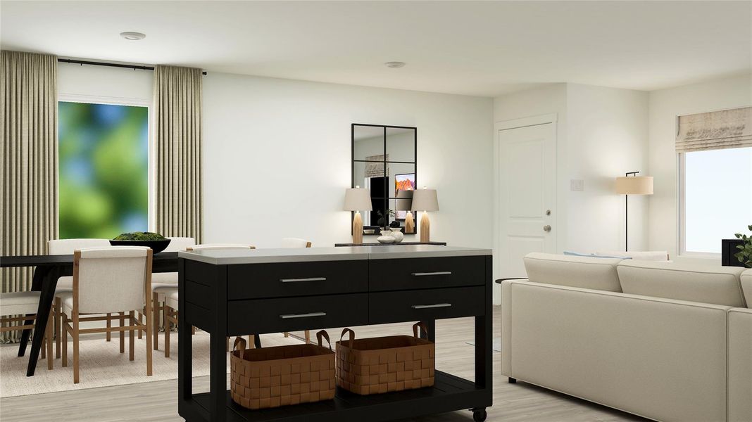 Furnished interior view inside a new home in Rancho Del Cielo, Jarrell (Image 11). Furnished interior view inside a new home in Rancho Del Cielo, Jarrell (Image 11).