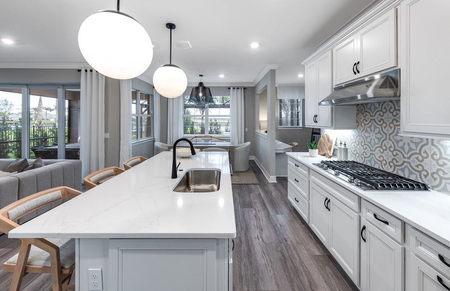 Kitchen Overlooking Café and Gathering Room