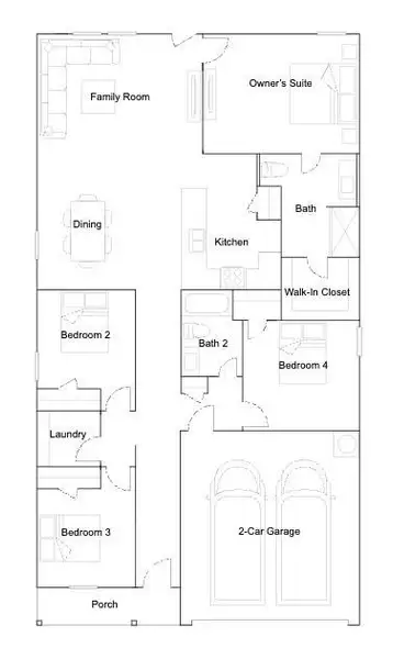2D floor plan layout of this home in The Grand Prairie, Hockley, TX (Image 2). 2D floor plan layout of this home in The Grand Prairie, Hockley, TX (Image 2).
