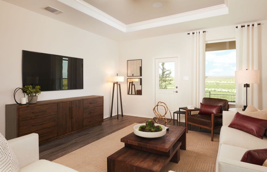 Representative furnished interior of a home built from the Hewitt by Centex in Pinara Pines, Conroe (Image 4). Representative furnished interior of a home built from the Hewitt by Centex in Pinara Pines, Conroe (Image 4).