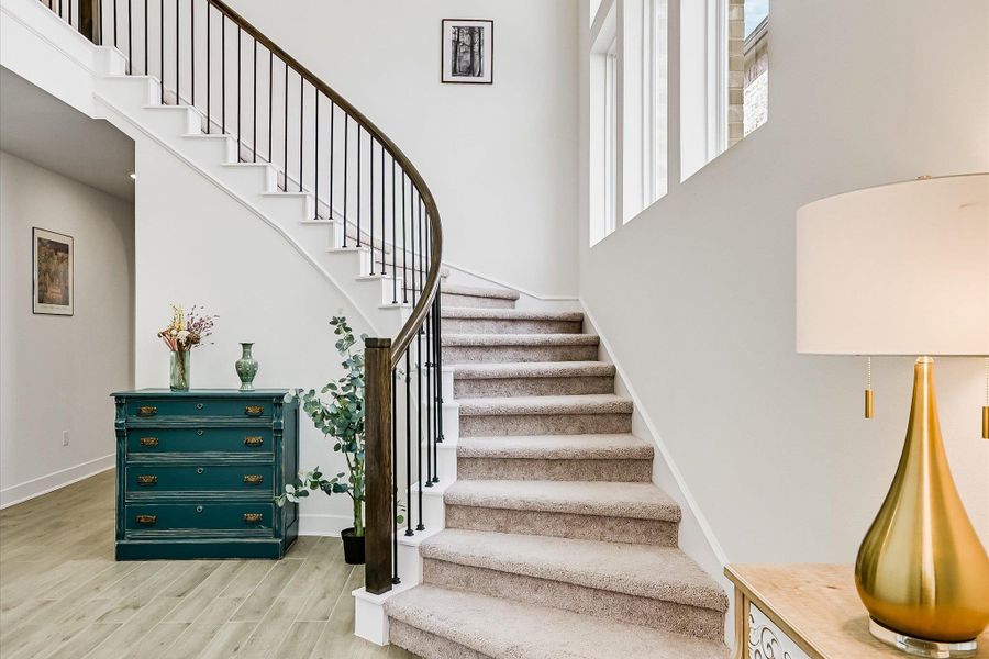 Impressive entry staircase