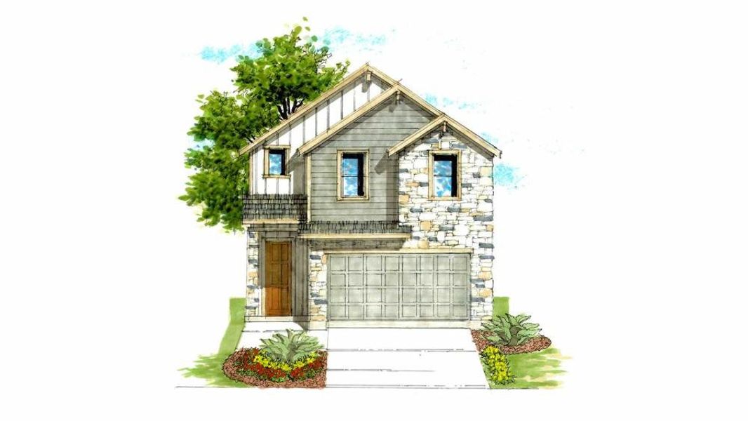 Representative exterior photo of a completed home built from the 1592 by Texas Homes in Trilogy Grove, Leon Valley, TX (Image 5). Representative exterior photo of a completed home built from the 1592 by Texas Homes in Trilogy Grove, Leon Valley, TX (Image 5).