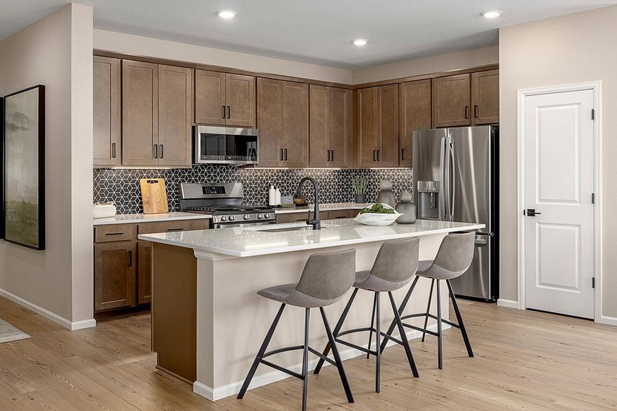 Representative furnished interior of a home built from the Plan 1818 by KB Home in Murphy Creek Reserve, Aurora (Image 7).
