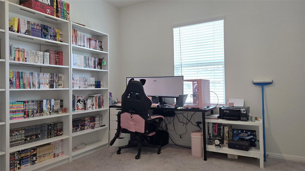 Room featuring light gray carpet flooring and white painted walls