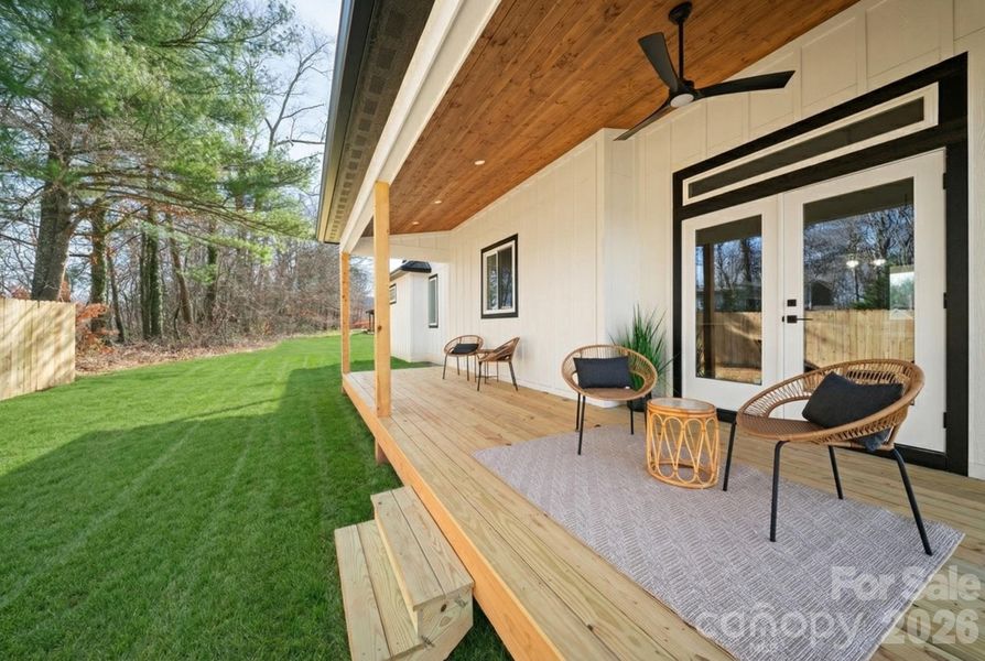 Exterior details and patio area of a home in , Asheville (Image 3).
