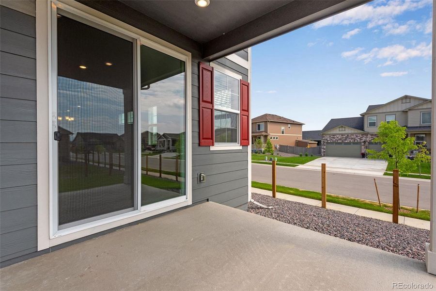 Exterior details and patio area of a home in Vantage, Berthoud (Image 3).