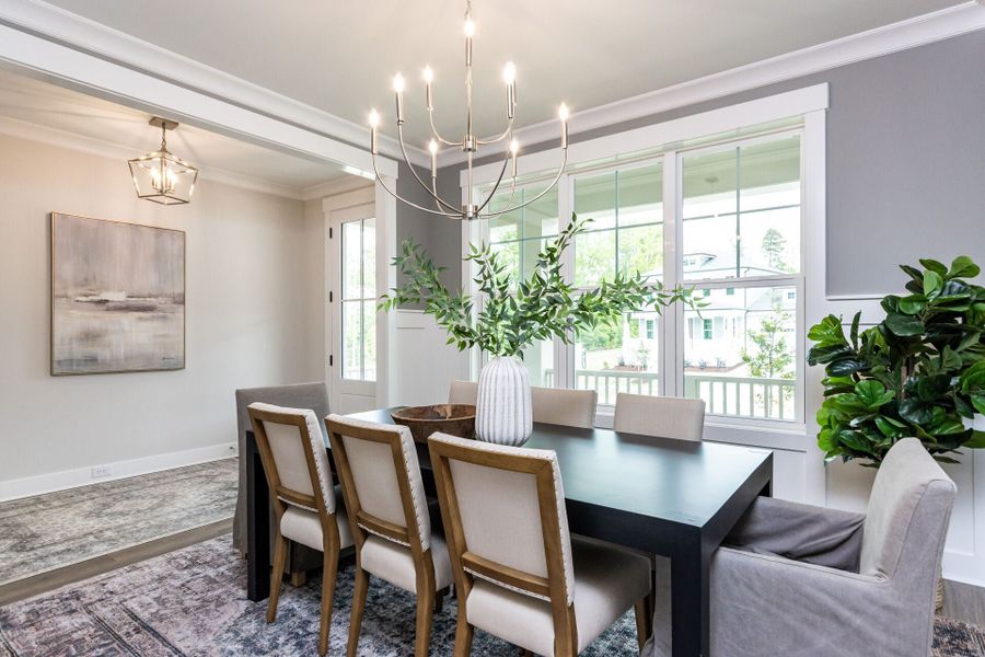 Representative furnished interior of a home built from the Fairfield Craftsman by Homes by Dickerson in The View, Durham (Image 6).