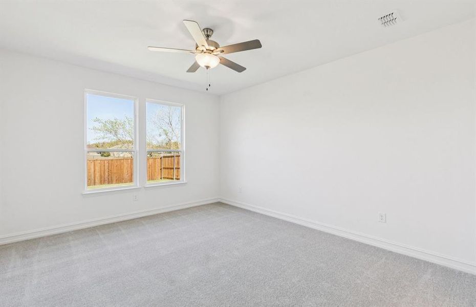 Spacious owner's suite highlighted by large windows Spacious owner's suite highlighted by large windows