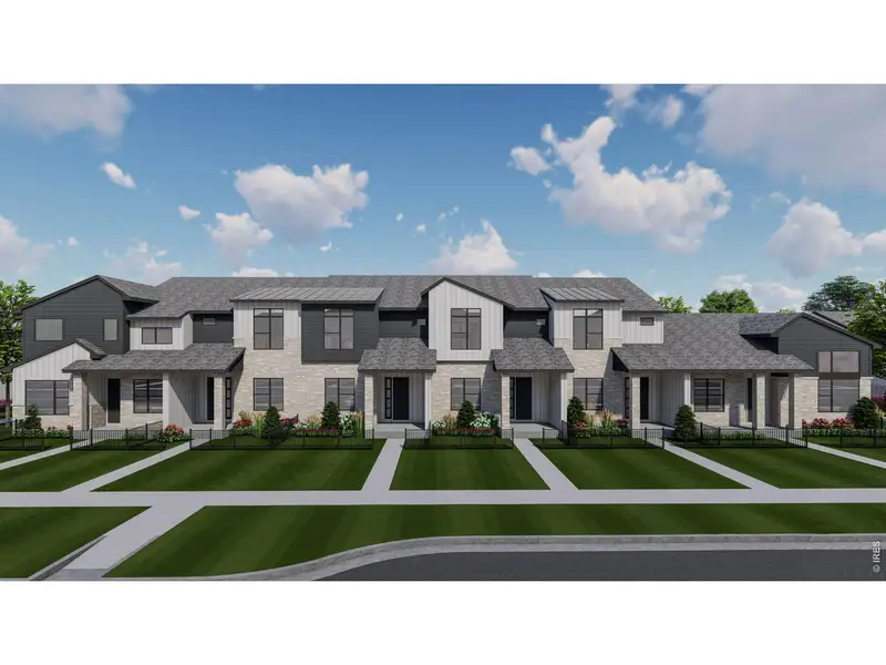 Front exterior of a new home in Highlands at Fox Hill, Longmont, CO, highlighting curb appeal (Image 1). Front exterior of a new home in Highlands at Fox Hill, Longmont, CO, highlighting curb appeal (Image 1).
