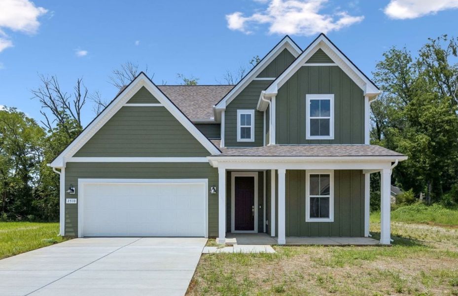 Front exterior of a new home in Glenview Farms, Murfreesboro, TN, highlighting curb appeal (Image 29).